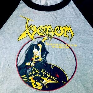 Large vintage baseball t. Metal band Venom